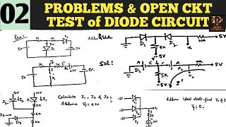 PN junction diode circuits  problems on diode circuit with solution  open circuit test of diode [upl. by Aivon]