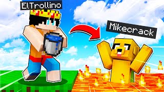 ¡TROLLINO salva a MIKECRACK de la LAVA 🔥😱 MINECRAFT TRAMPAS de DEATH RUN 12 [upl. by Yellac60]