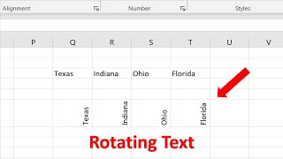 How to rotate text in Excel  Data organization and orientation in Excel  Less than1 minute [upl. by Ilegna]