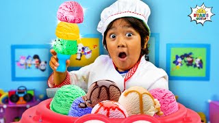 Ryan Pretend Play with Food Truck Learn Healthy Foods for Kids [upl. by Annaiuq336]