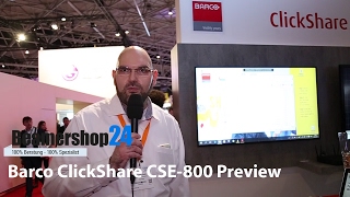 Barco ClickShare CSE800 Preview auf der ISE [upl. by Ruhtua892]