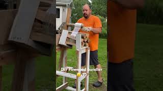 DIY Firewood bundler 😮 👀 youtubeshortsyoutubefirewoodproductionshorts diy wow [upl. by Welcy]