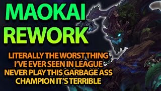 NEW REWORKED MAOKAI GAMEPLAY HES COMPLETELY TERRIBLE but at least its cute  League Of Legends [upl. by Idnew]