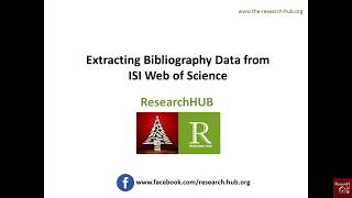 Bibliometrics 6 Extracting Bibliography Data from Web of Science database [upl. by Anelliw]