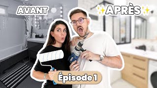 RÉNOVATION  on refait notre SALLE DE BAIN nousmêmes  😱🚿 épisode 1 [upl. by Bret]