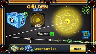 How to Play Golden Shots  50 Golden Shots getting 50 Legendary boxes in 8 Ball Pool [upl. by Novelc228]