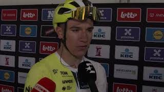 Hugo Page  Interview à larrivée  GentWevelgem 2024 [upl. by Lyontine836]