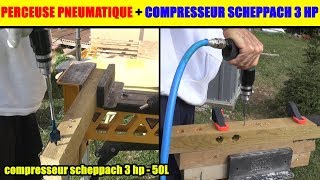 lidl perceuse visseuse air comprime pneumatique parkside et compresseur scheppach hc52dc [upl. by Dietrich]