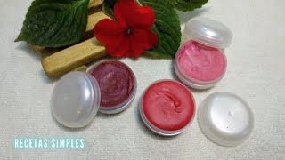 Cómo hacemos un BÁLSAMO LABIAL CON COLOR  Recetas simplesCosmetica Natural [upl. by Sussna]