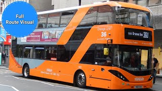 NCT Orange Line 36U Full Route Visual City Victoria Centre to Chilwell [upl. by Innattirb441]