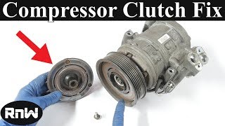 How to Remove and Replace an AC Compressor Clutch and Bearing  Quick Version [upl. by Nylia422]