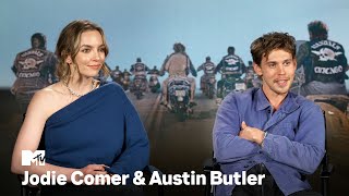 Austin Butler amp Jodie Comer on “The Bikeriders” Frank Ocean amp Music  MTV [upl. by Odnesor653]