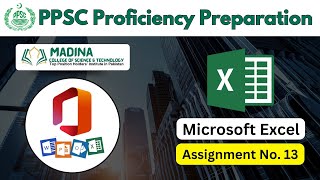 Preparing For Proficiency Test  Ms Excel Assignment No 13  Hafiz Usman Idrees [upl. by Nole]