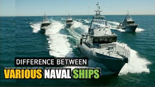 Difference Between Frigates Corvettes Destroyers amp Cruisers Explained  Various Naval ShipsHindi [upl. by Annayr]