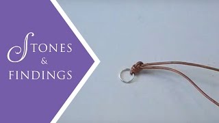 Make Leather Knot Ends for Necklaces and Bracelets  Jewelry Tutorial [upl. by Hgieloj]