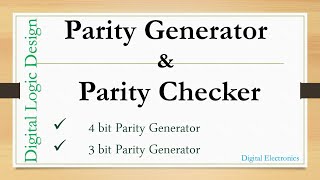 Parity Generator and Parity checker  what is parity [upl. by Kylen]