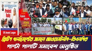 ব্রিটিশ পার্লামেন্টের সামনে আওয়ামী লীগবিএন‌পি  Awami League  BBTV [upl. by Dnanidref811]