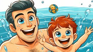 Il bambino si diverte con suo padre in piscina  Canzoni e Rime per Bambini [upl. by Nigrom428]