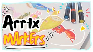 Arrtx Marker Review Trying Acrylic Markers for the FIRST Time✨ [upl. by Moshell142]