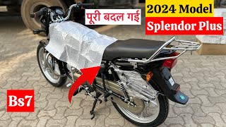 2024 Model Hero Splendor Plus Review  Price  Mileage  Features  splendor plus new model 2024 [upl. by Laved]