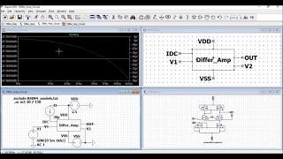 AC analysis of an differential amplifier using LTspice tool and BSIM model [upl. by Godbeare]