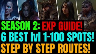 Season 2 BEST UPDATED 1100 Leveling Guide For Diablo 4 [upl. by Vasilis]