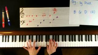 How to Play Try by Pink on Piano  Easy [upl. by Tabbie]