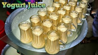 Smoothie Yogurt Juice Recipe  Yogurt Juice vendor in Dhaka  Bangladeshi Street Food [upl. by Anirdnaxela481]