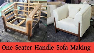 How To Make Arabian Style One Seater Handle Sofa Step By Step Process Forhad Furniture [upl. by Tsan]