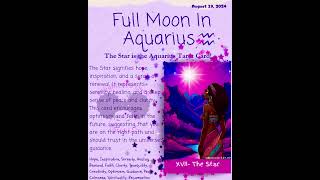 Full Moon in Aquarius The Star Tarot Card fullmoon fullmooninaquarius [upl. by Frankhouse]