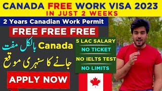 Canada Free Work Visa 2023  GOOD NEWS  How to Get Canada Free Visa In 2023  Everything FREE [upl. by Byran]