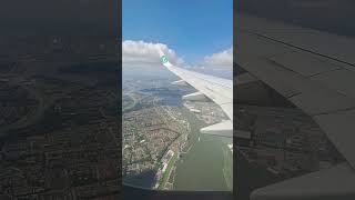 Landing transavia at Rotterdam mooie vliegroute over Rotterdam en ridderkerk en nesselande [upl. by Av]