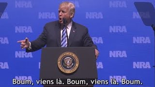 Trump évoque lattentat du Bataclan pour justifier le port darme RT 040518 [upl. by Ambrosius]