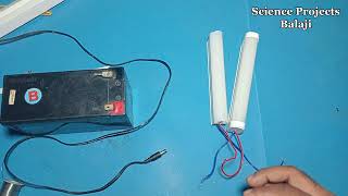 How to make 12v tube light with battery  led tube light ac to dc [upl. by Freemon]