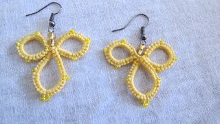 Needle Tatting Earrings [upl. by Leiram]