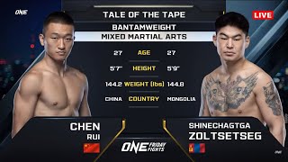 One Championship 34 Chen Rui VS Shinechagtga Zoltsetseg [upl. by Johppah]