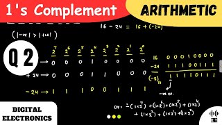 1s Complement Arithmetic  Question 2  Digital Electronics [upl. by Atnod862]