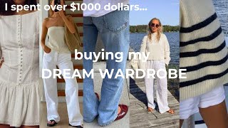 buying my dream wardrobe 🍓💌🥛  coastal street style pinterest [upl. by Kcor]