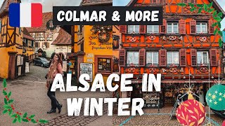 Wonderful Alsace in winter ❄️  Colmar Christmas Market  Eguisheim Ribeauville amp Riquewihr [upl. by Herrington]