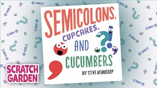 Semicolons Cupcakes and Cucumbers  Book Trailer  Scratch Garden [upl. by Ahsikel149]