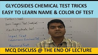 Glycosides Chemical Test  Tricks for identification test of Glycosides  Pharmacognosy GPAT MCQ [upl. by Hamaso]