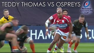 Teddy Thomas is Different Performance vs Ospreys [upl. by Ykcaj]