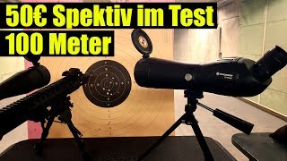 50€ Spektiv im Test auf 100 Meter Bresser 20 60x60 [upl. by Laenaj8]