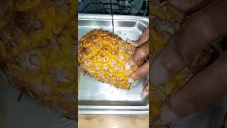 Best pineapple cutting hack 😂cuttingskills pineapplecutting fruitcutting shorts trendingviral [upl. by Selwin]