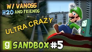 GMOD SANDBOX 5 w VanossGaming H2O and Friends  CRAZY ROLLER COASTER ADVENTURES [upl. by Atekihc]