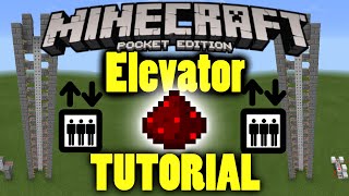 MCPE Elevator Tutorial  Redstone Creation guide [upl. by Ziagos]