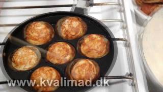 Æbleskiver  amerikanske pandekager  pandekage lagkage [upl. by Acimehs669]