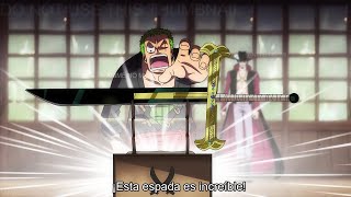 Reação de Zoro após Mihawk entregar a espada mais forte do mundo Yoru  One Piece [upl. by Anatolio]