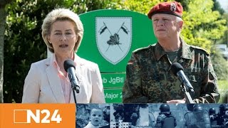 BundeswehrSkandal Pressestatement von Verteidigungsministerin Von der Leyen in Illkirch [upl. by Rebmetpes]