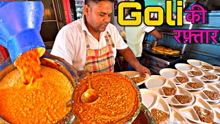 Goli की रफ़्तार se बिकता है माल । Faridabad ke Top chole kulche । street food India [upl. by Alexandros954]